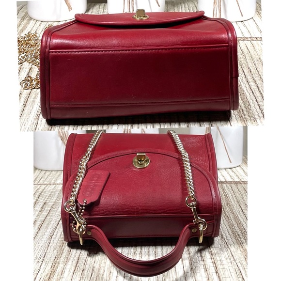 ❤️SOLD❤️ Vintage Coach Red Regina Bag 9983 - Picture 7 of 12